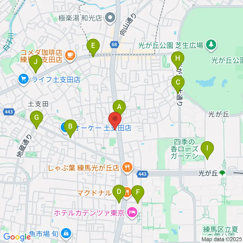 日本ピアノギャラリー ドルチェホール周辺のコンビニエンスストア一覧地図