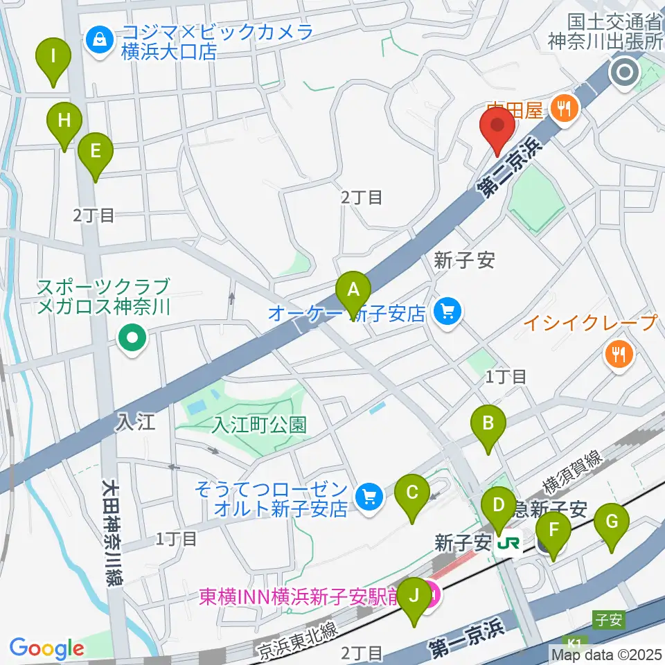 日本ピアノギャラリー横浜店周辺のコンビニエンスストア一覧地図