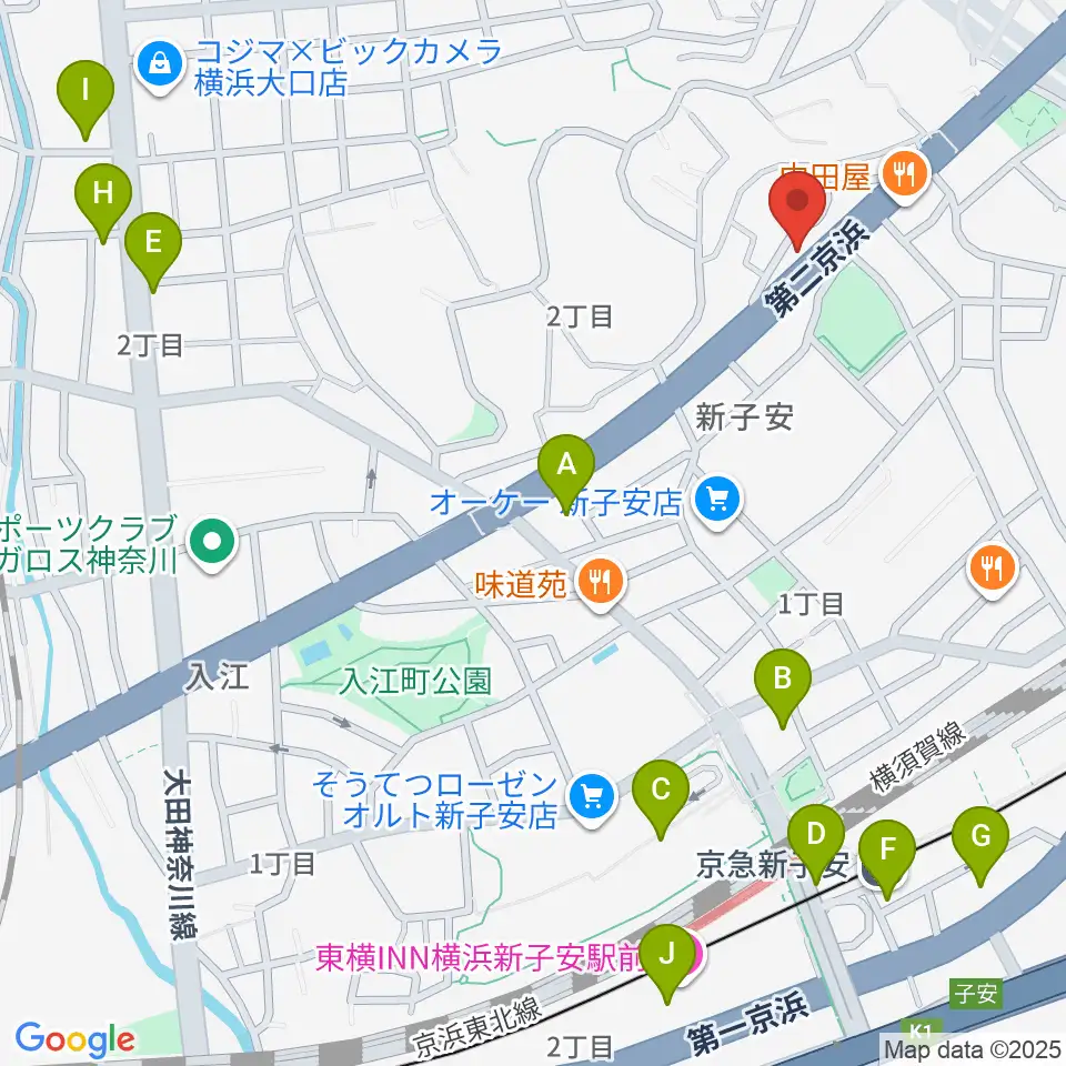 日本ピアノギャラリー横浜店周辺のコンビニエンスストア一覧地図