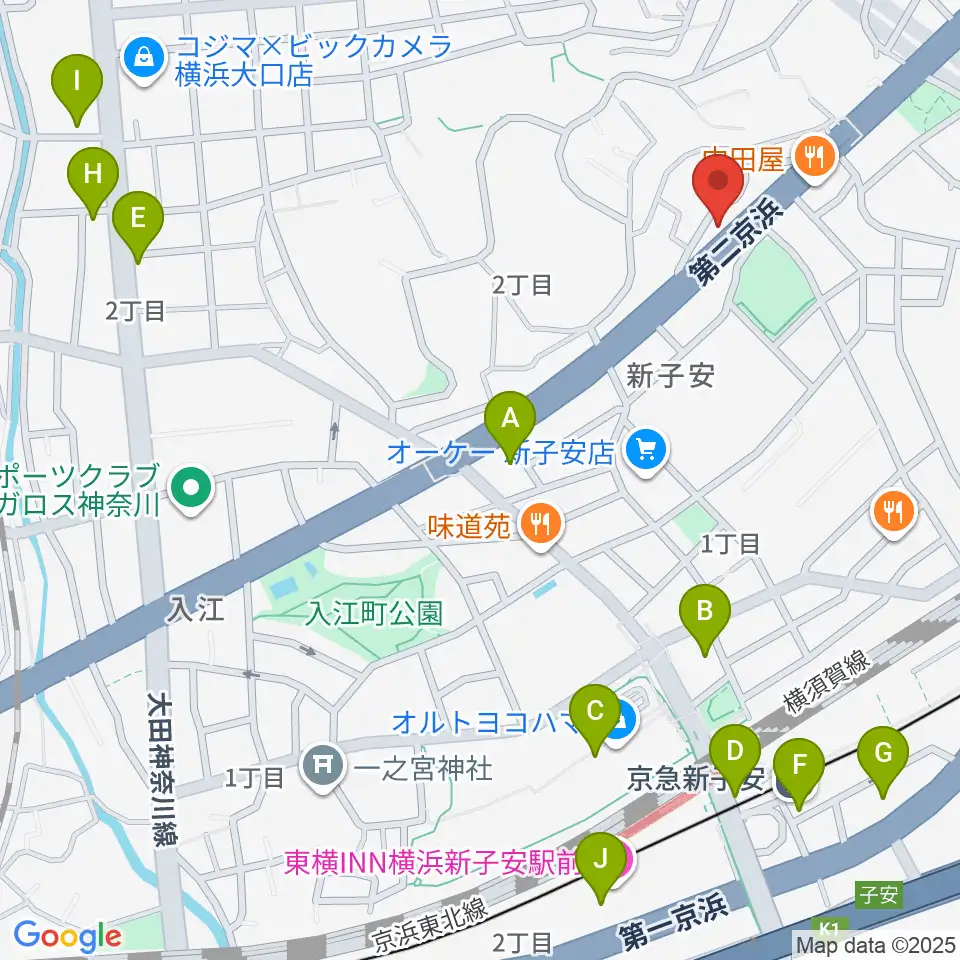 日本ピアノギャラリー横浜店周辺のコンビニエンスストア一覧地図