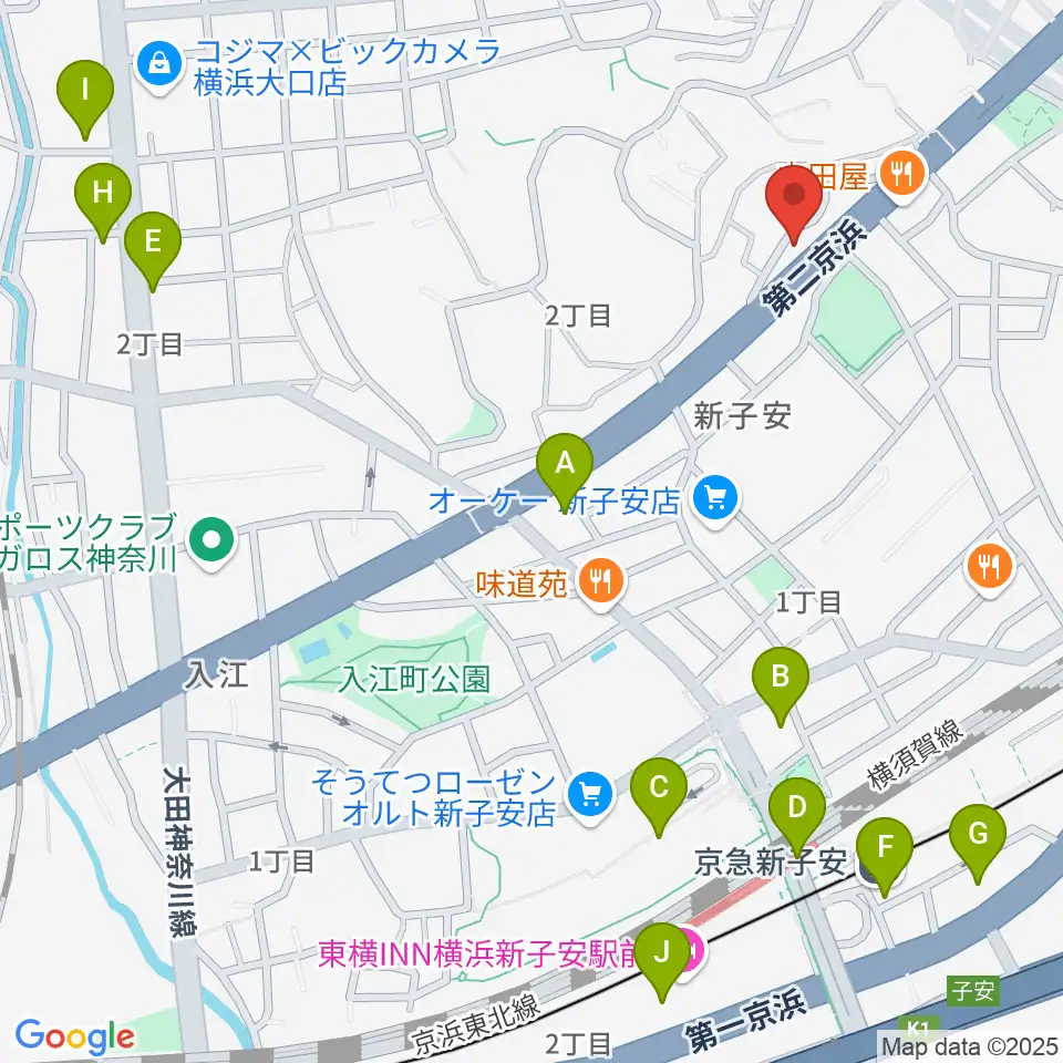 日本ピアノギャラリー横浜店 D-Studio周辺のコンビニエンスストア一覧地図