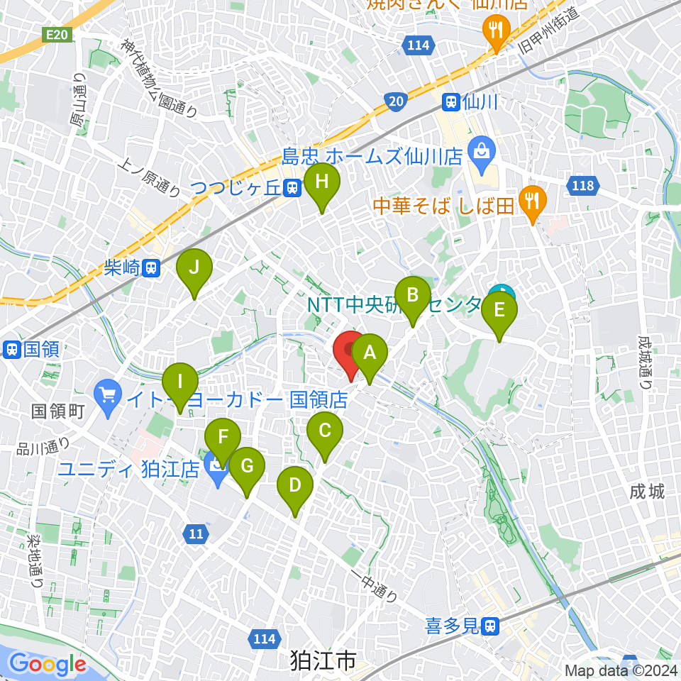 山石屋洋琴工房周辺のコンビニエンスストア一覧地図