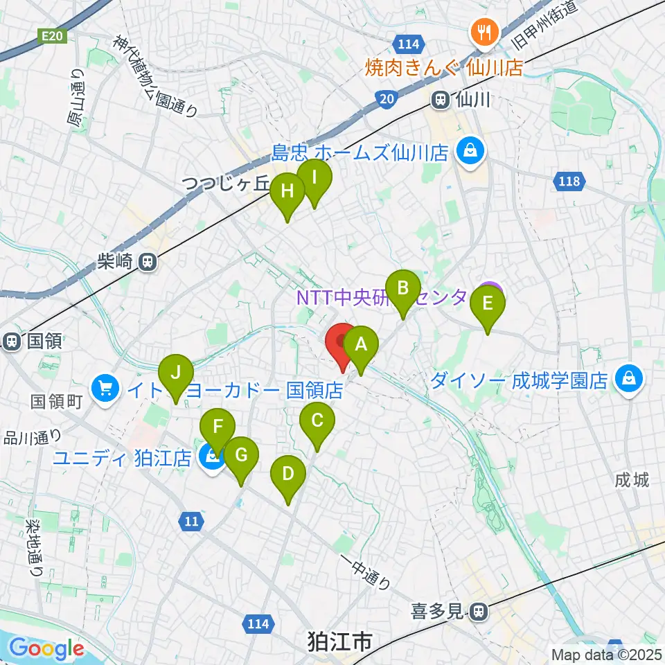 山石屋洋琴工房周辺のコンビニエンスストア一覧地図