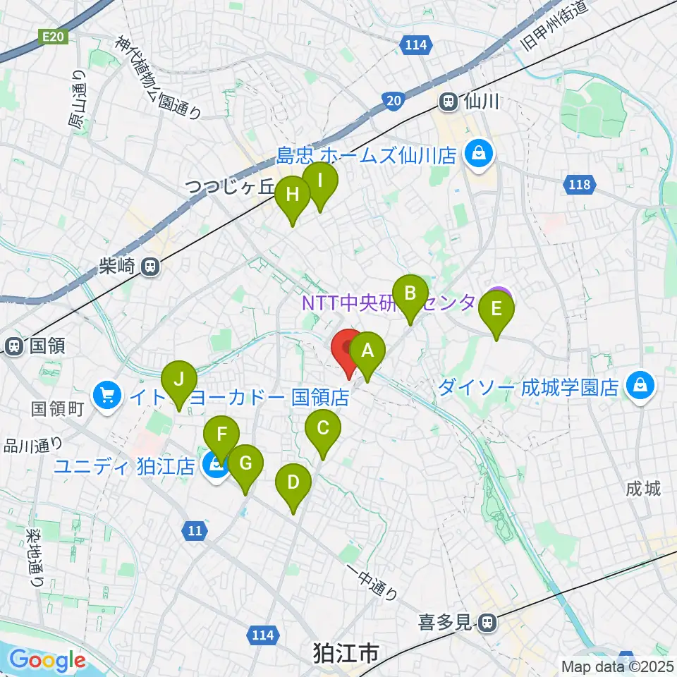 山石屋洋琴工房周辺のコンビニエンスストア一覧地図