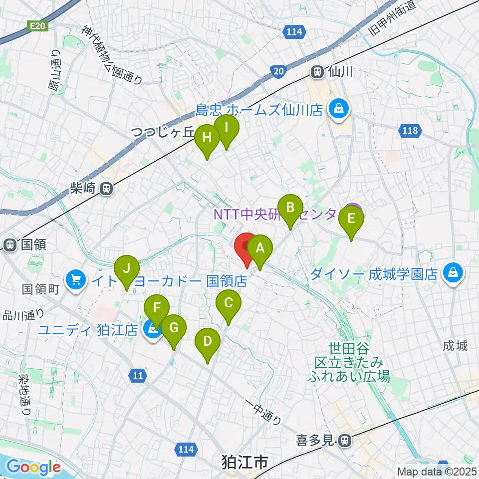 山石屋洋琴工房周辺のコンビニエンスストア一覧地図