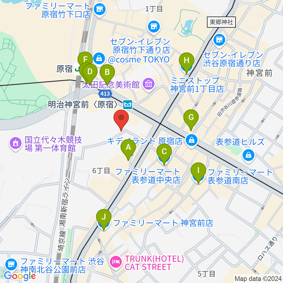 hall 60（ホールソワサント）周辺のコンビニエンスストア一覧地図