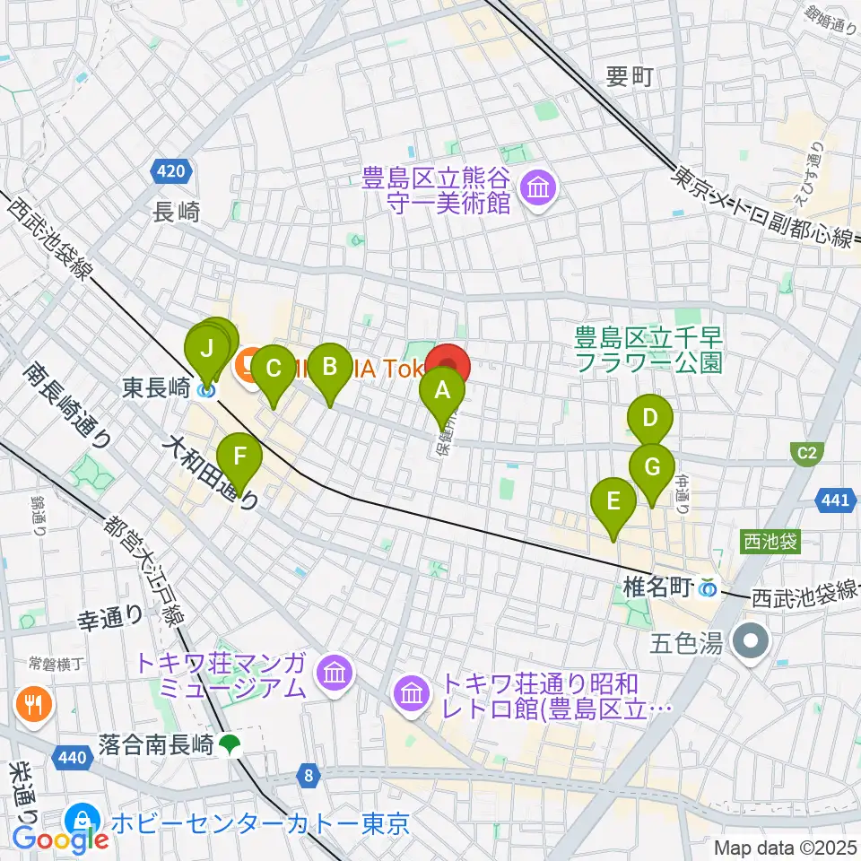 一音会ミュージックスクール周辺のコンビニエンスストア一覧地図