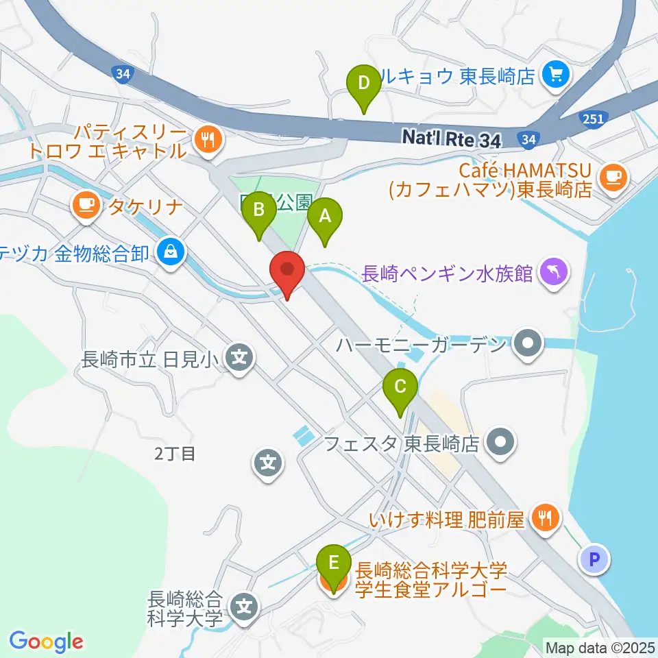 クボタホール周辺のコンビニエンスストア一覧地図
