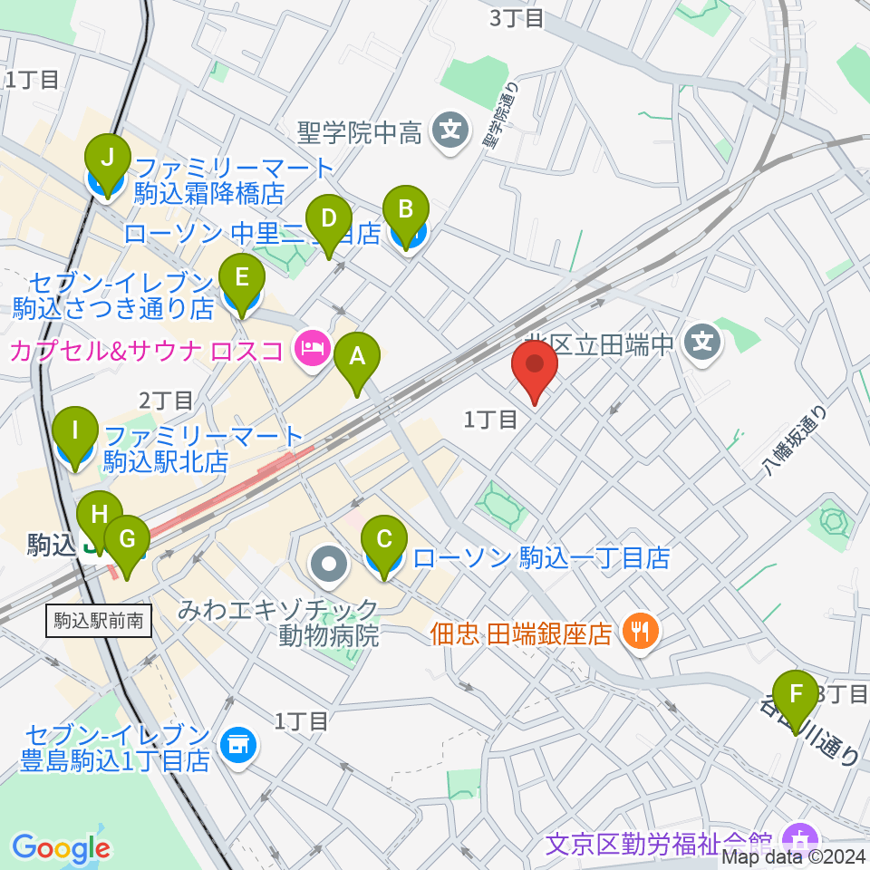 ソフィアザールサロン周辺のコンビニエンスストア一覧地図