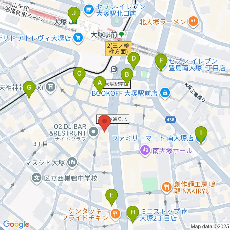 大塚Welcome back周辺のコンビニエンスストア一覧地図