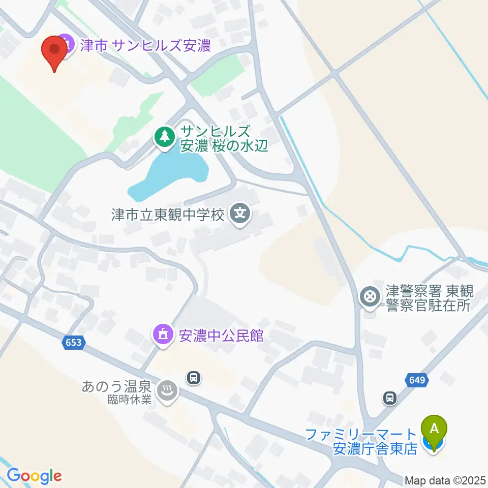 サンヒルズ安濃周辺のコンビニエンスストア一覧地図