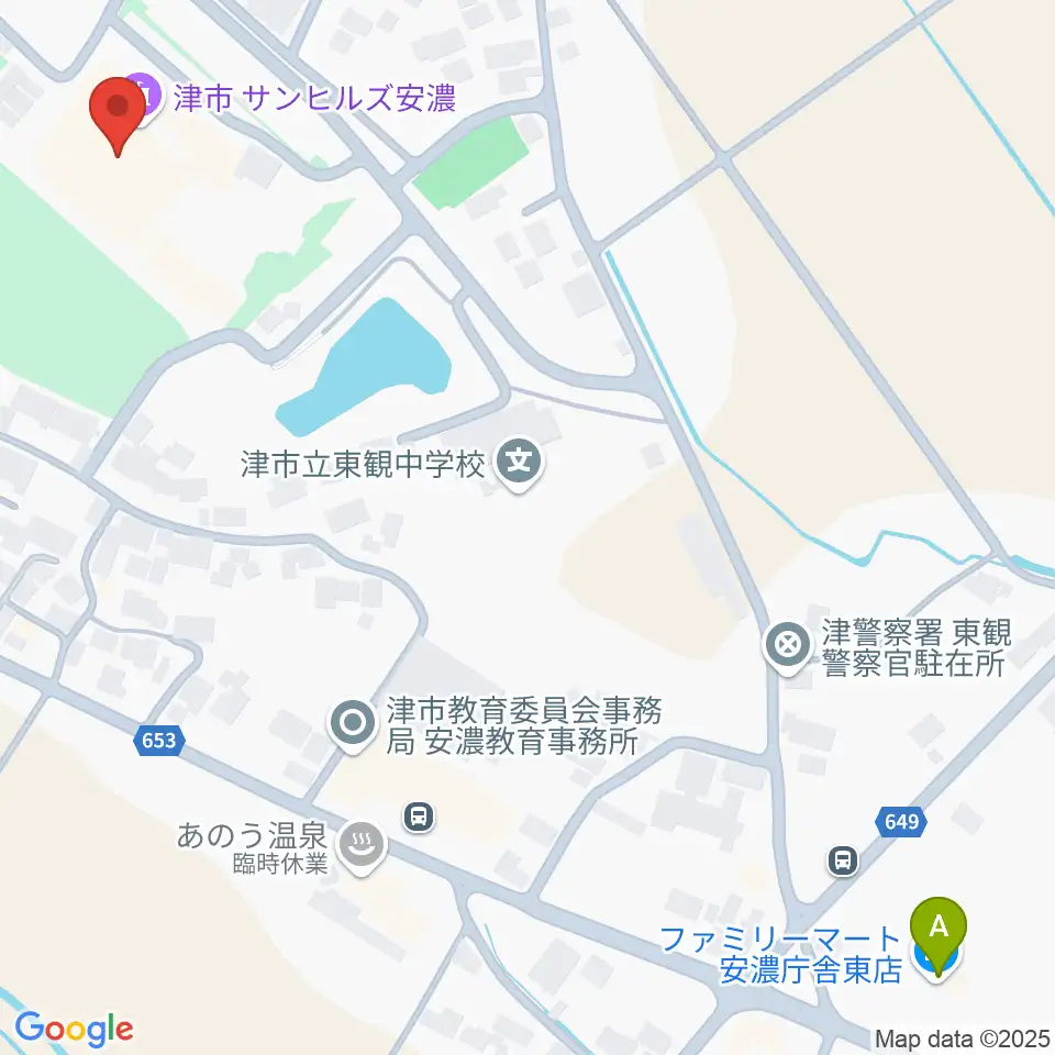 サンヒルズ安濃周辺のコンビニエンスストア一覧地図
