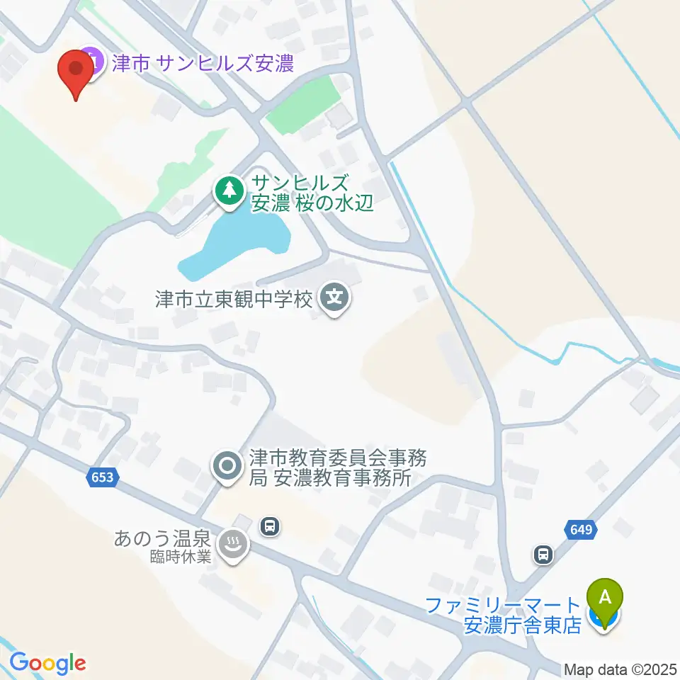 サンヒルズ安濃周辺のコンビニエンスストア一覧地図