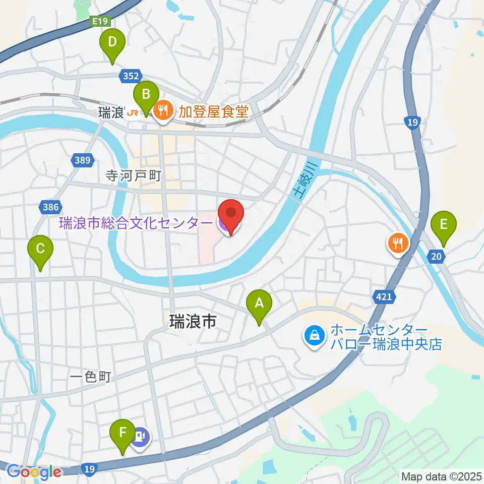 瑞浪市総合文化センター周辺のコンビニエンスストア一覧地図