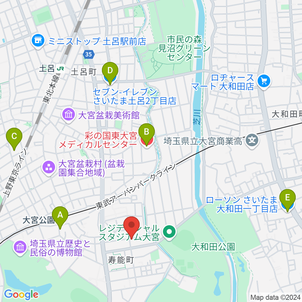 バッハアカデミー周辺のコンビニエンスストア一覧地図