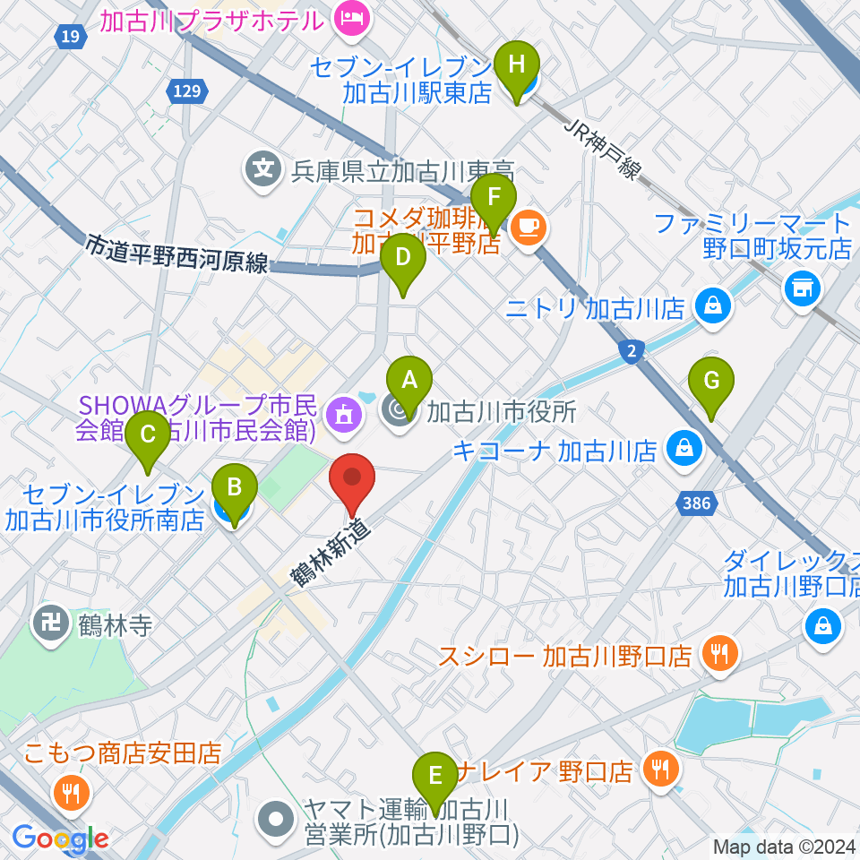 松風ギャラリー周辺のコンビニエンスストア一覧地図