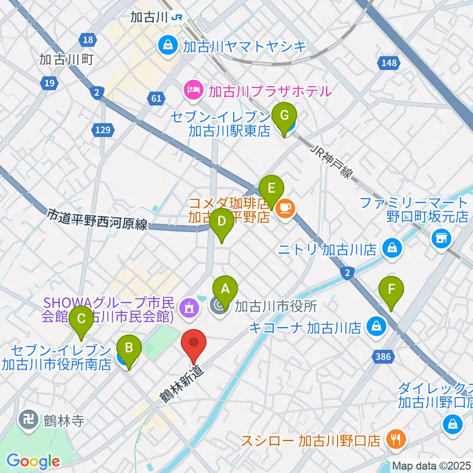 松風ギャラリー周辺のコンビニエンスストア一覧地図