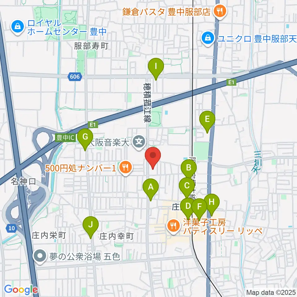 大阪音楽大学 ザ・カレッジ・オペラハウス周辺のコンビニエンスストア一覧地図