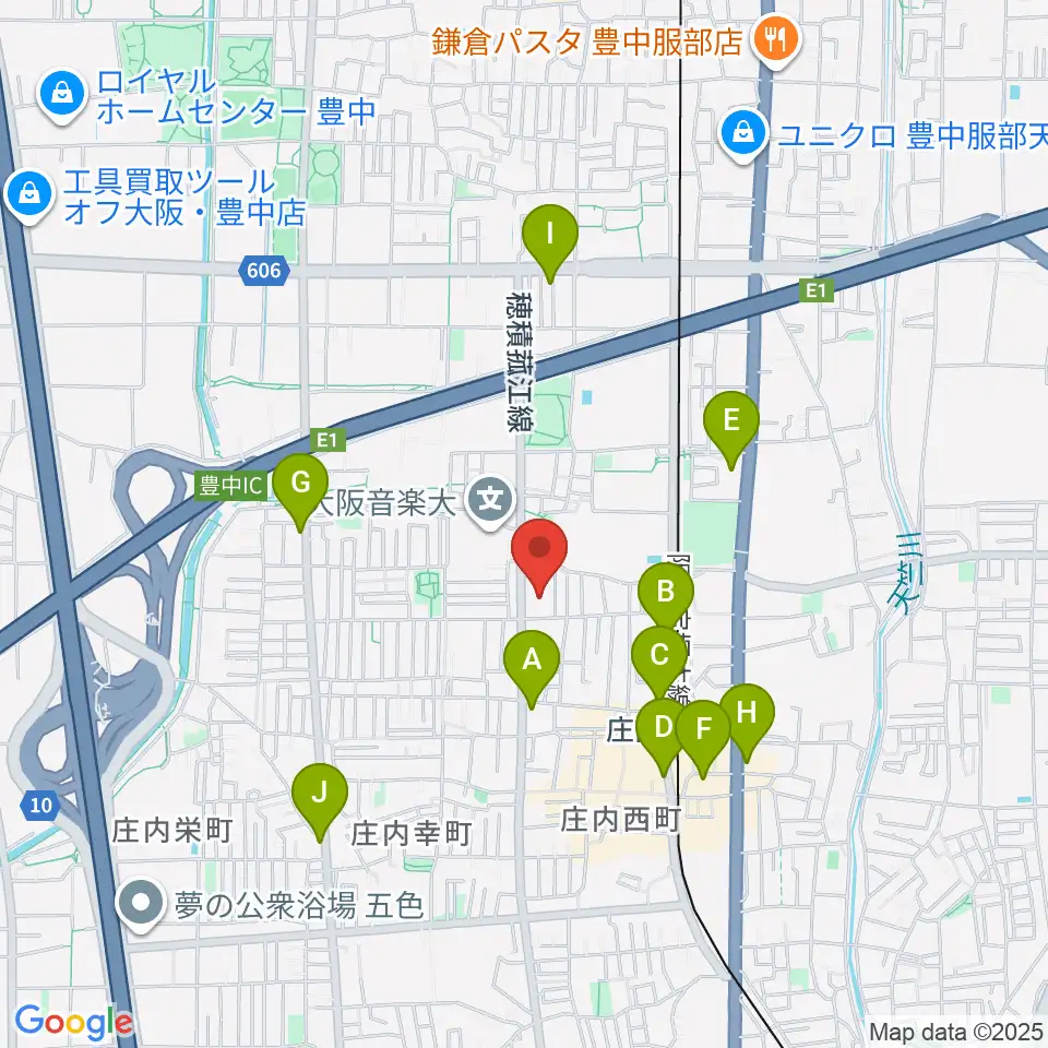大阪音楽大学 ザ・カレッジ・オペラハウス周辺のコンビニエンスストア一覧地図
