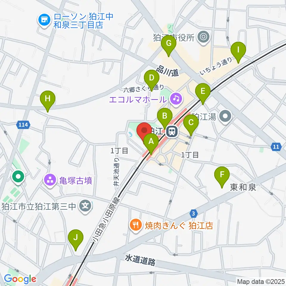 泉の森会館周辺のコンビニエンスストア一覧地図