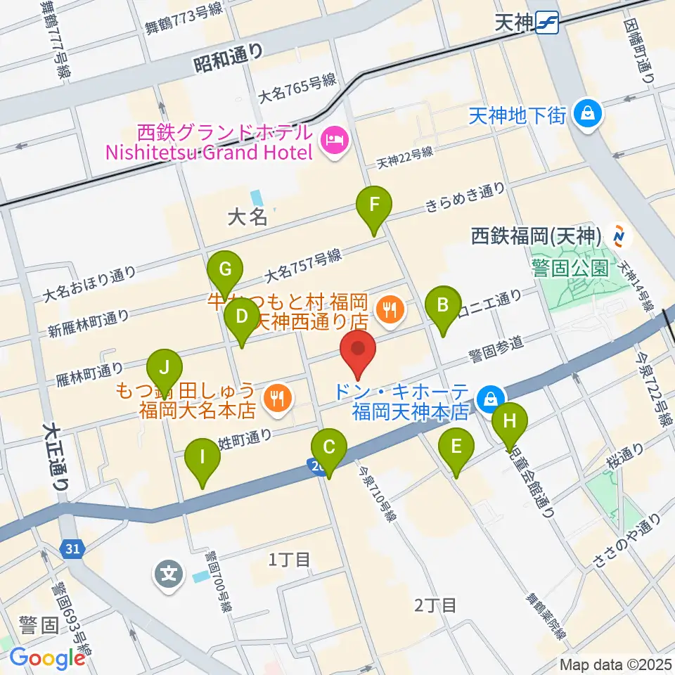 ティエンポ・ホール周辺のコンビニエンスストア一覧地図