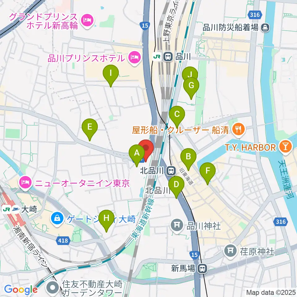 キリスト品川教会 グローリア・チャペル周辺のコンビニエンスストア一覧地図