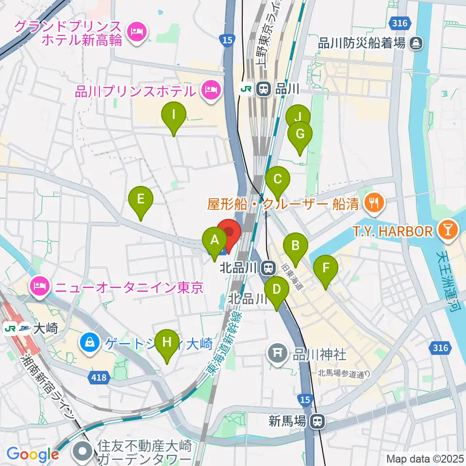 キリスト品川教会 グローリア・チャペル周辺のコンビニエンスストア一覧地図