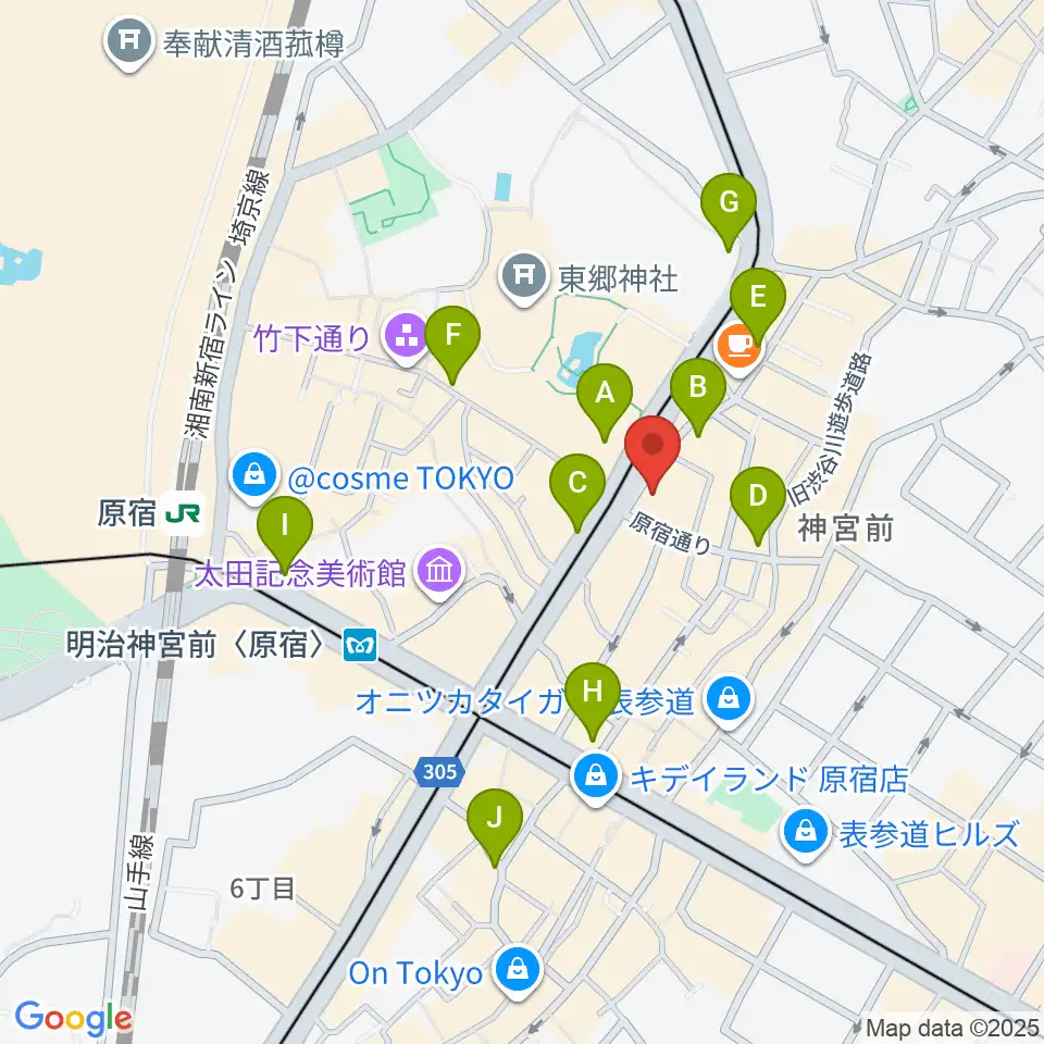 ハーモニー東京センター周辺のコンビニエンスストア一覧地図