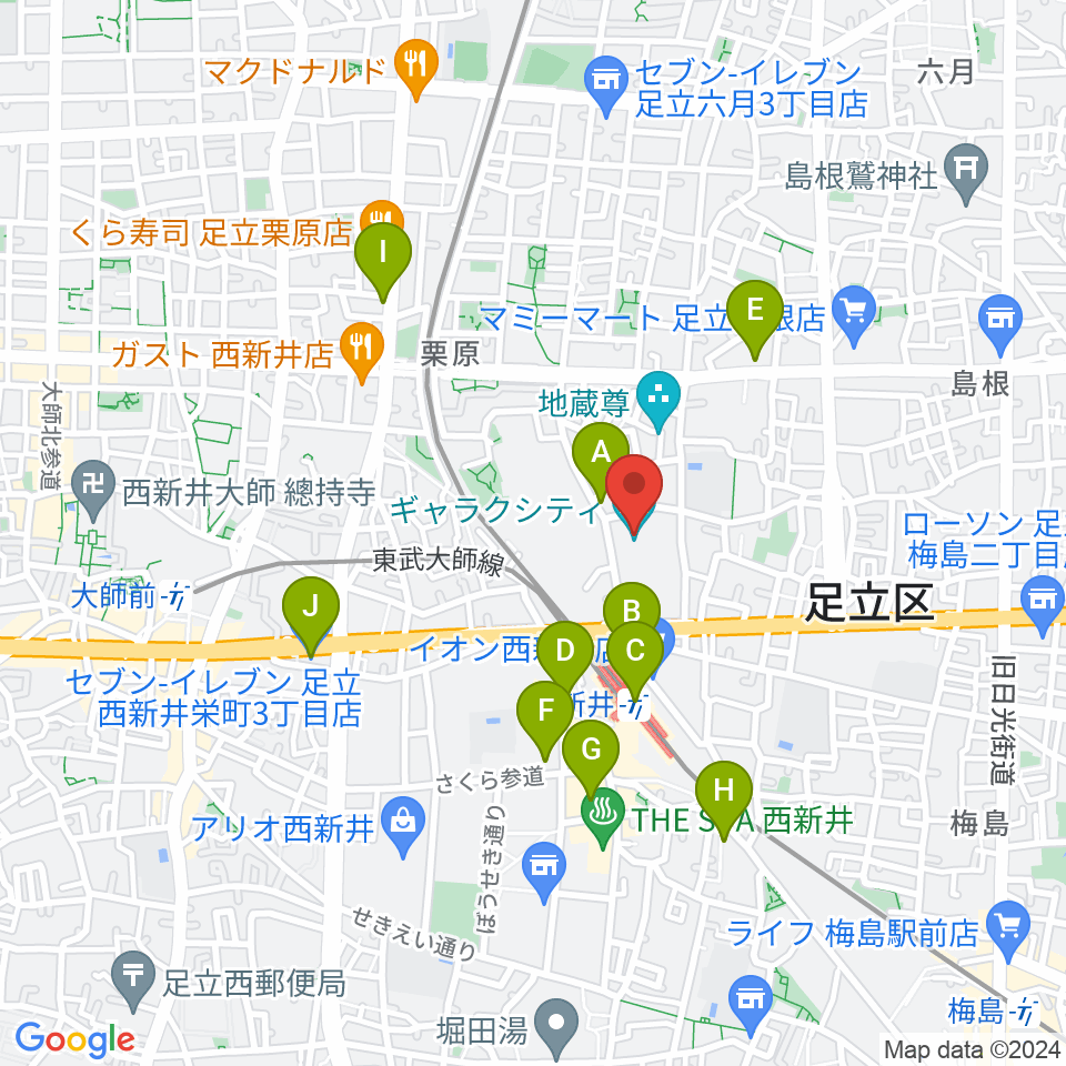 まるちたいけんドーム周辺のコンビニエンスストア一覧地図