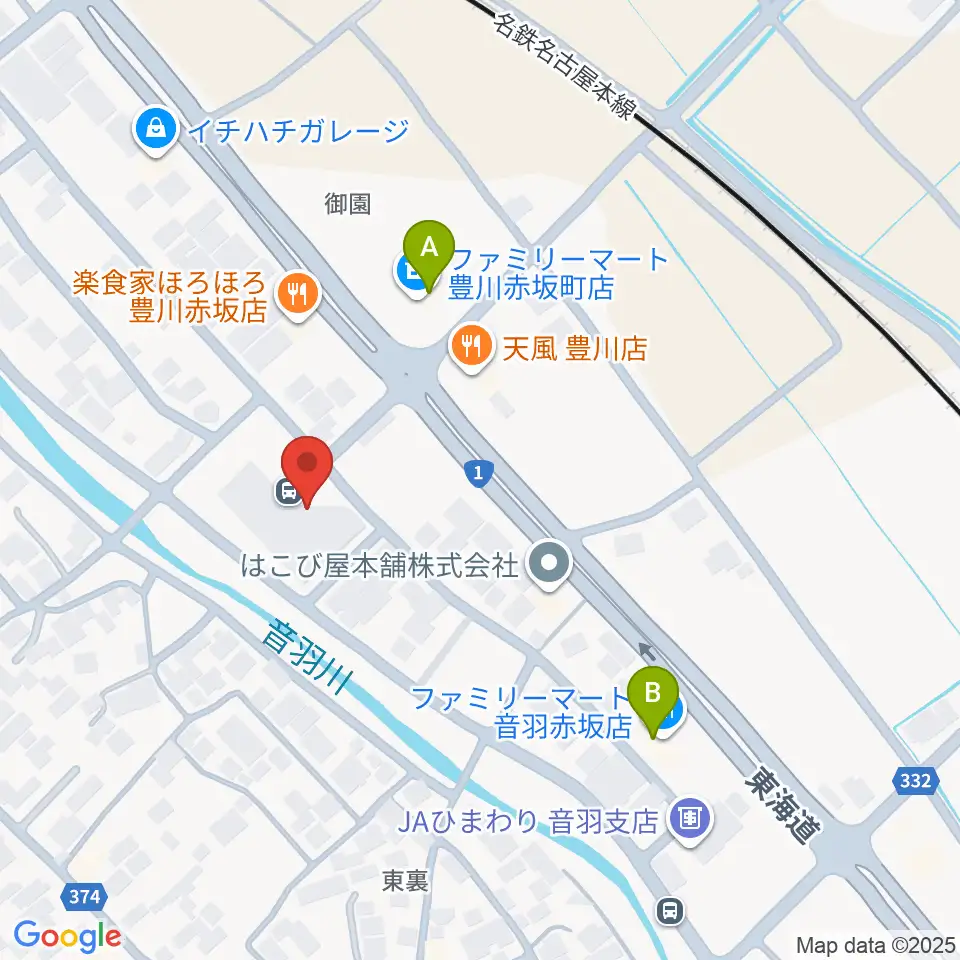 豊川市音羽文化ホール ウィンディアホール周辺のコンビニエンスストア一覧地図