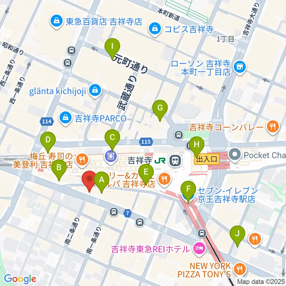 曼荼羅周辺のコンビニエンスストア一覧地図