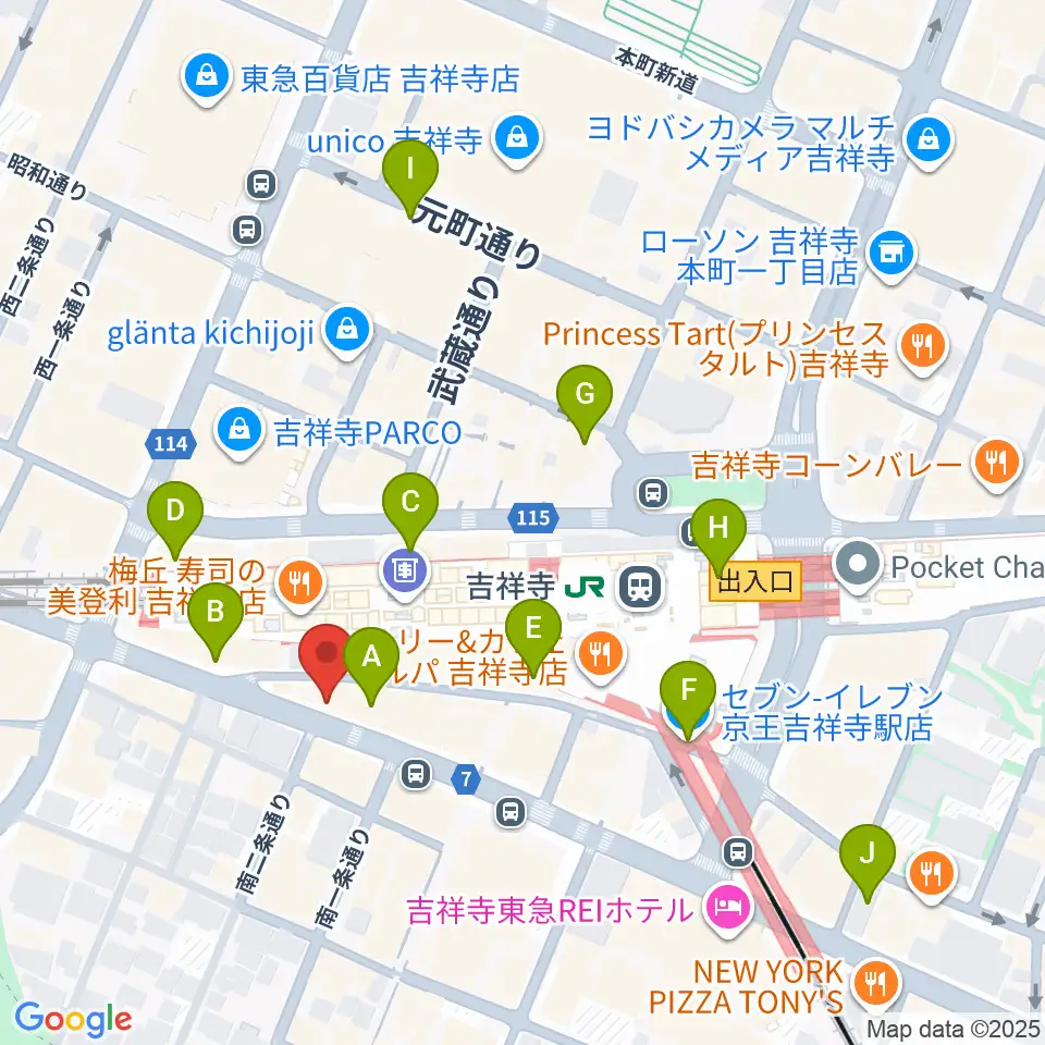 曼荼羅周辺のコンビニエンスストア一覧地図