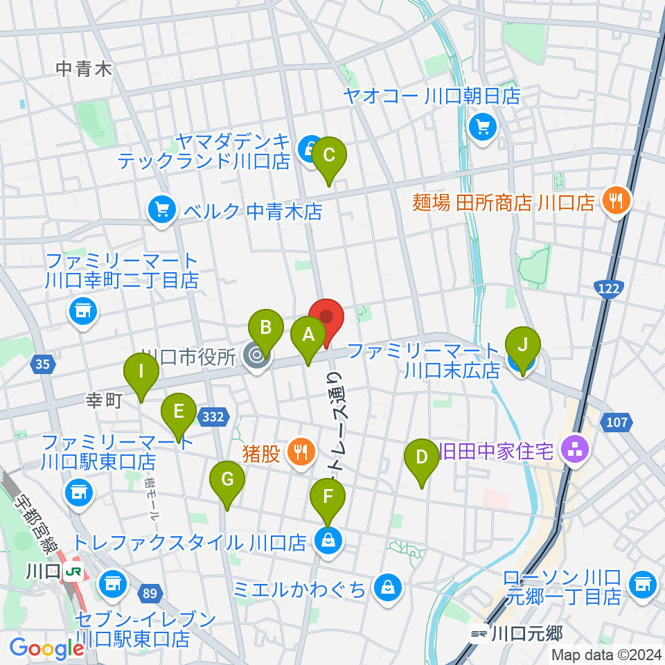 さいとう音楽教室周辺のコンビニエンスストア一覧地図