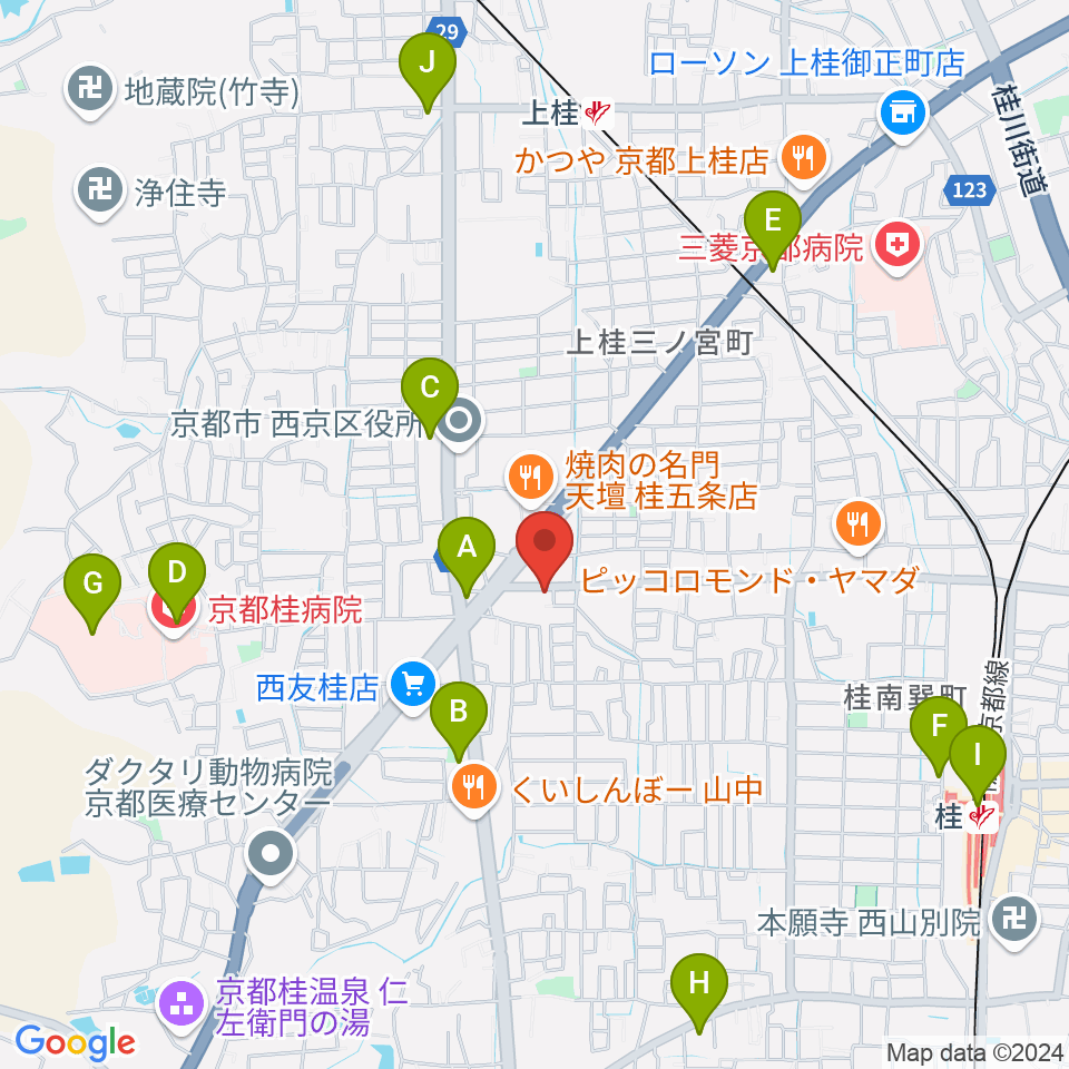 ベンチャーズハウス六絃周辺のコンビニエンスストア一覧地図