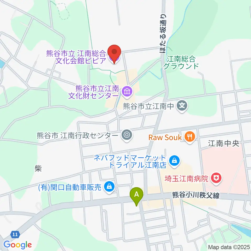 江南総合文化会館ピピア周辺のコンビニエンスストア一覧地図