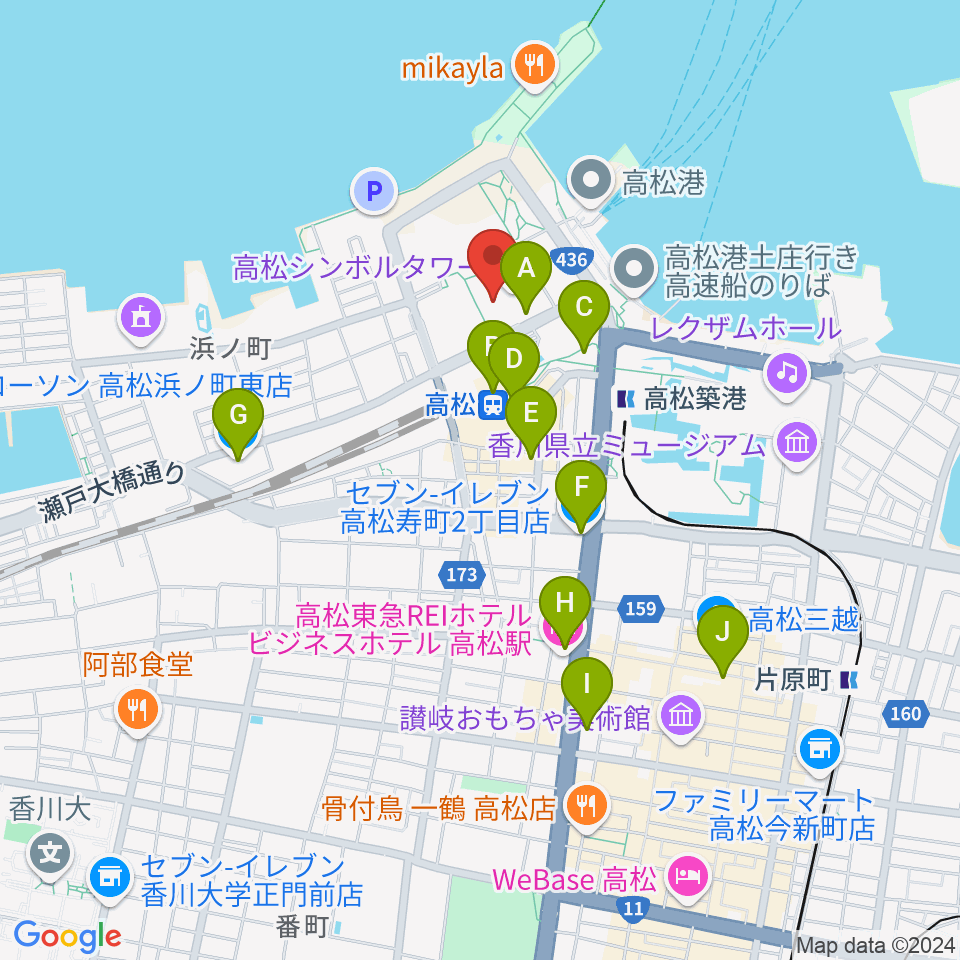 e-とぴあ・かがわ周辺のコンビニエンスストア一覧地図