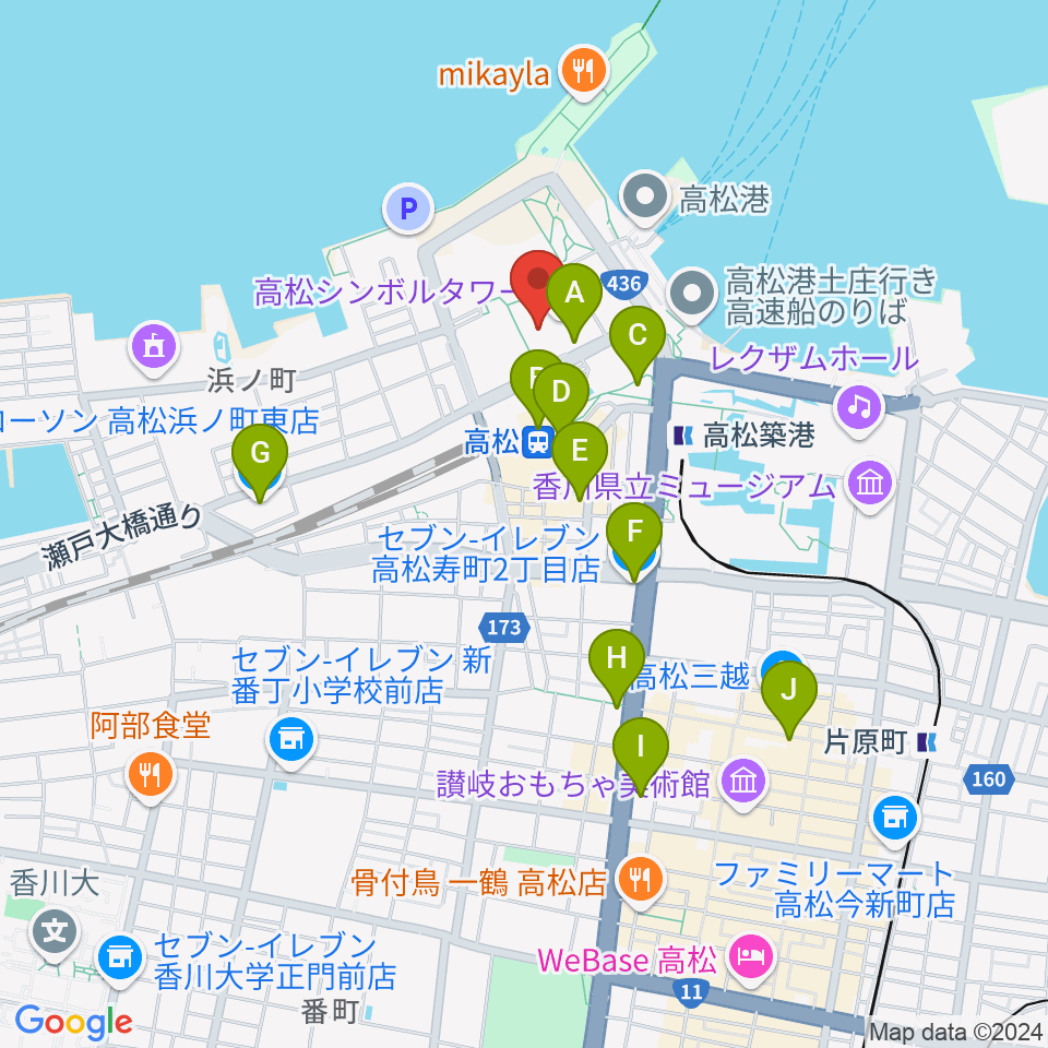 e-とぴあ・かがわ周辺のコンビニエンスストア一覧地図