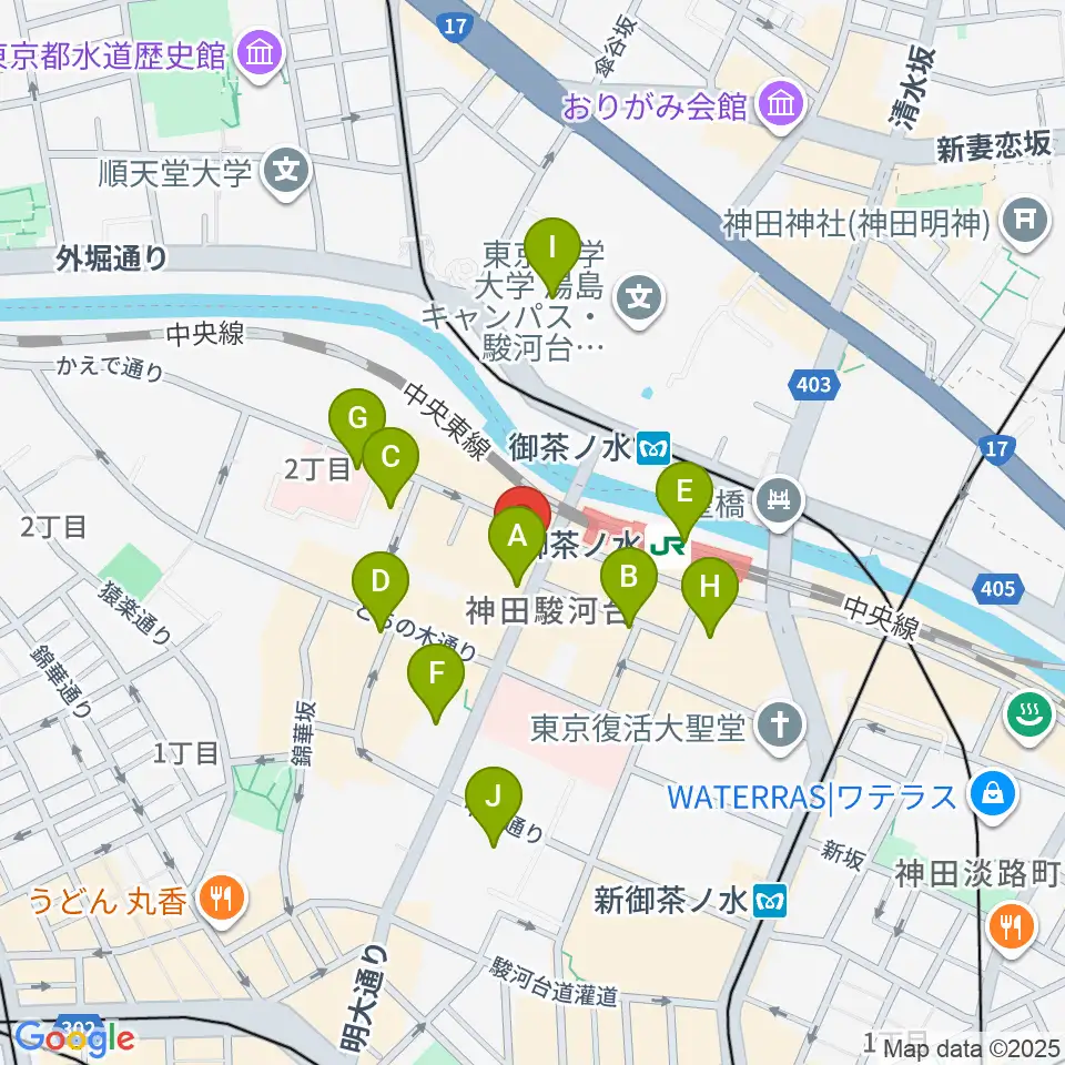 NARU周辺のコンビニエンスストア一覧地図