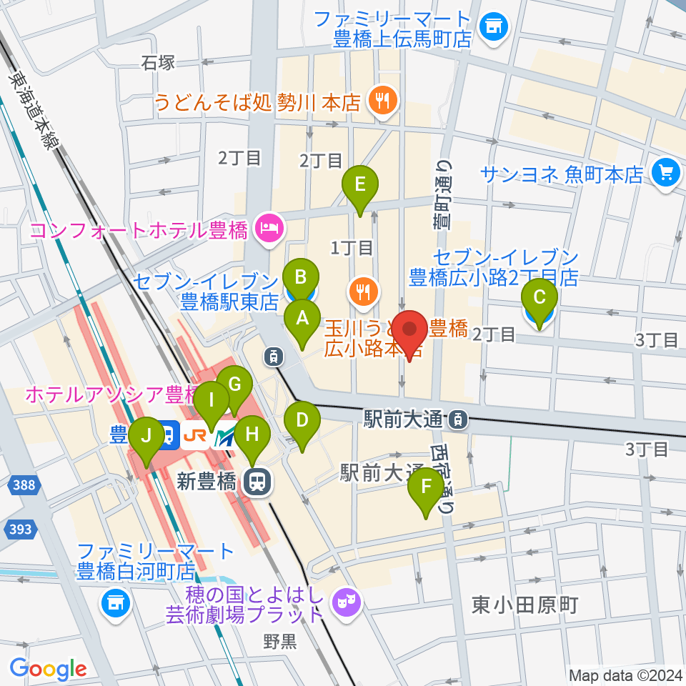 トンクボーカルスクール周辺のコンビニエンスストア一覧地図