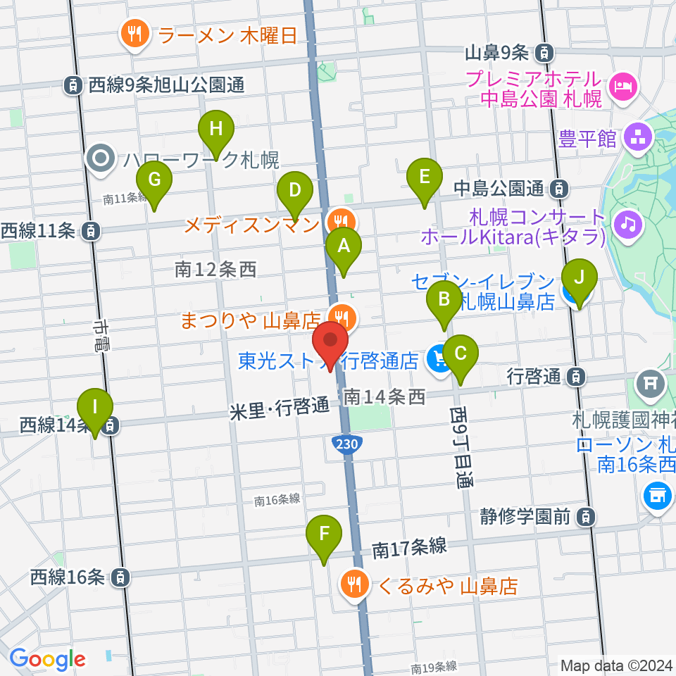 ピアノプラザセイヤスターツ周辺のコンビニエンスストア一覧地図