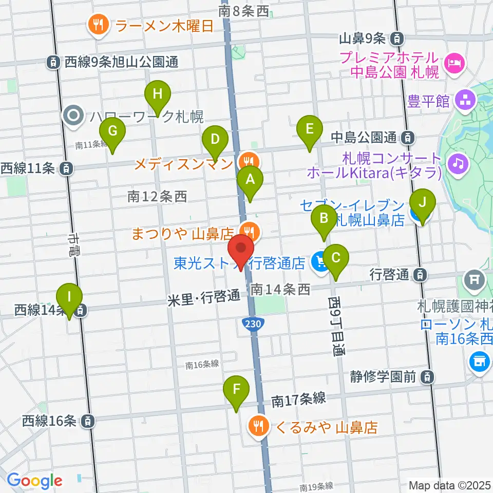 ピアノプラザセイヤスターツ周辺のコンビニエンスストア一覧地図