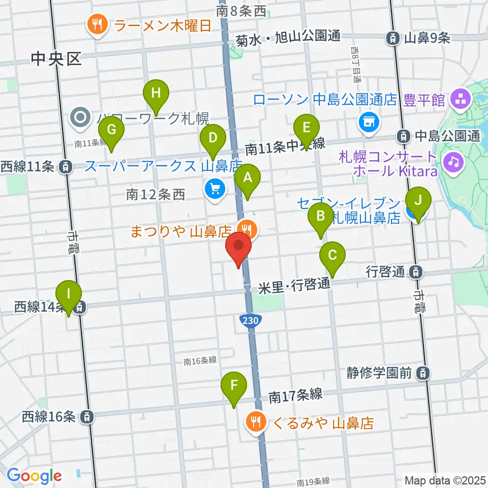 ピアノプラザセイヤスターツ周辺のコンビニエンスストア一覧地図