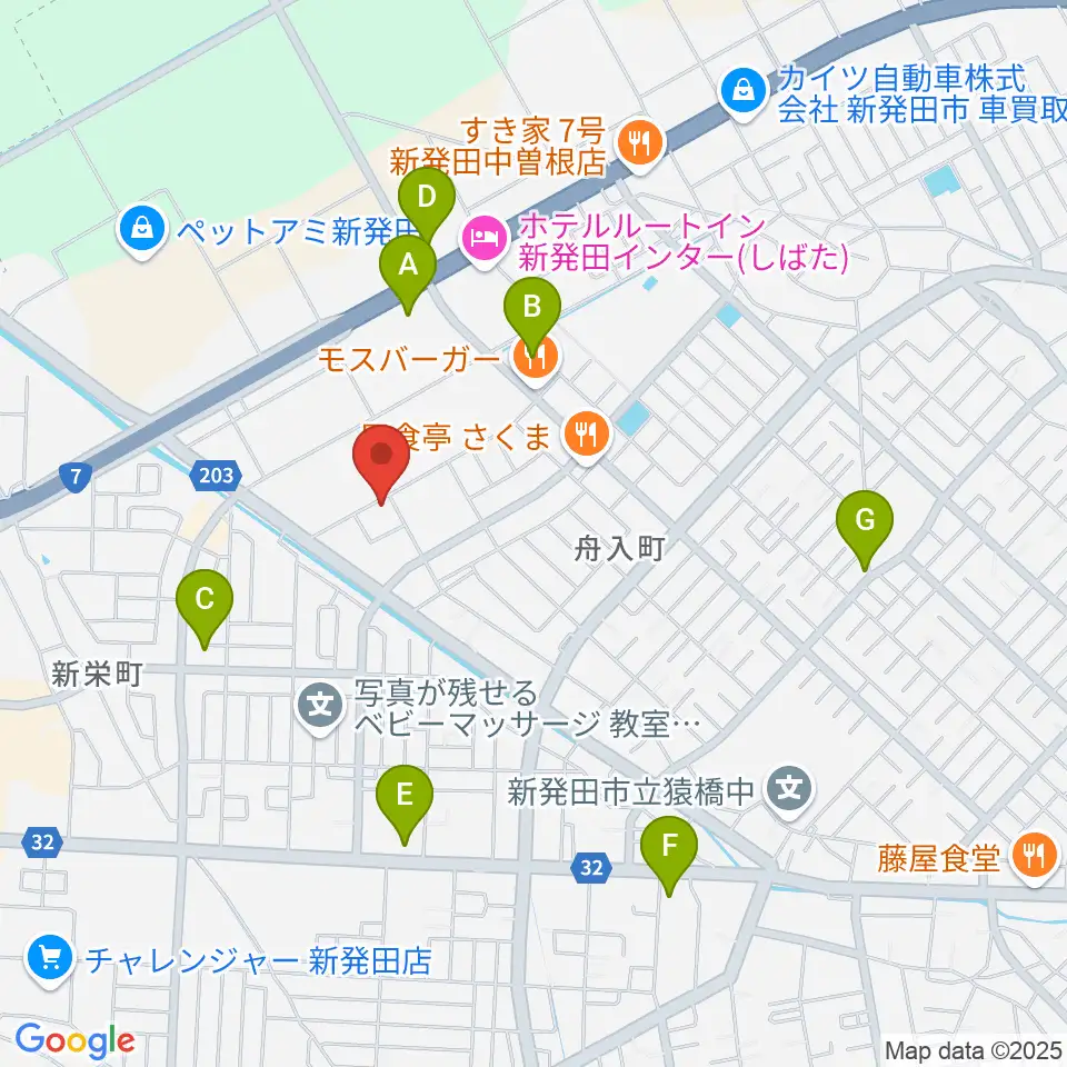 わたじん楽器 新発田センター周辺のコンビニエンスストア一覧地図