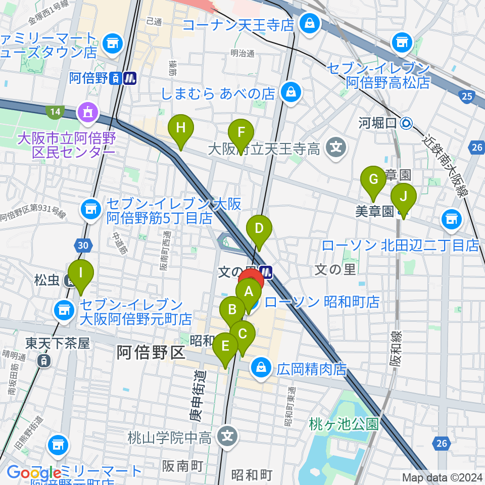 昭和町ダッチ周辺のコンビニエンスストア一覧地図