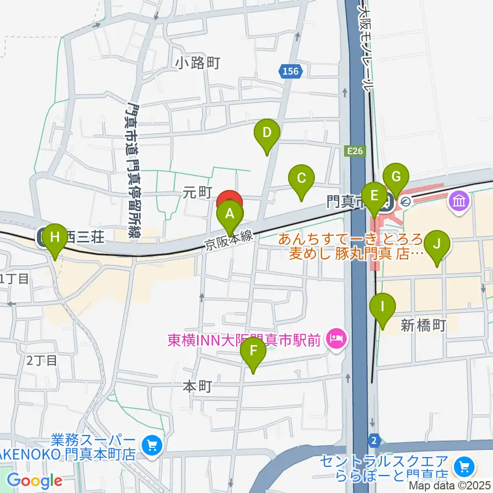 グランスタジオ周辺のコンビニエンスストア一覧地図