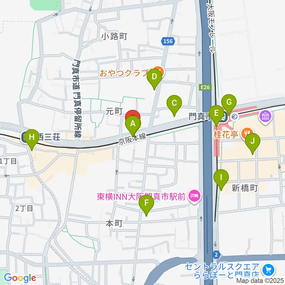グランスタジオ周辺のコンビニエンスストア一覧地図