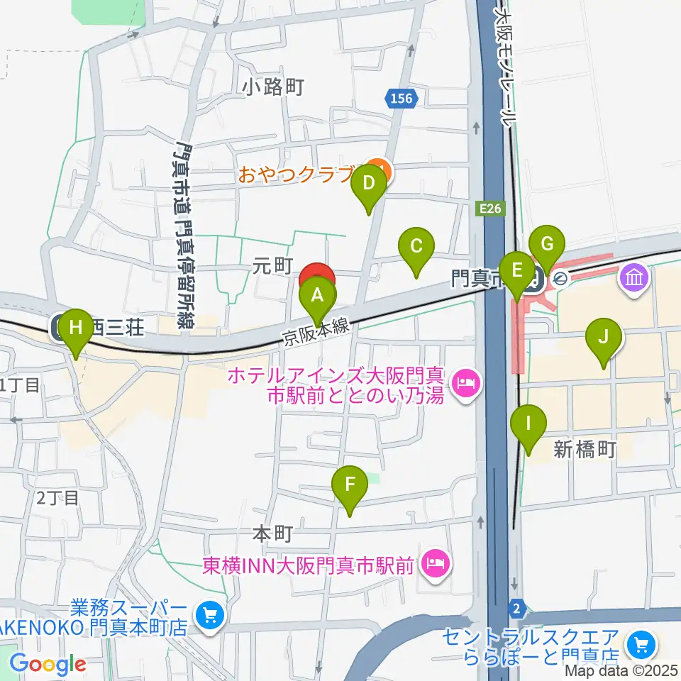 グランスタジオ周辺のコンビニエンスストア一覧地図
