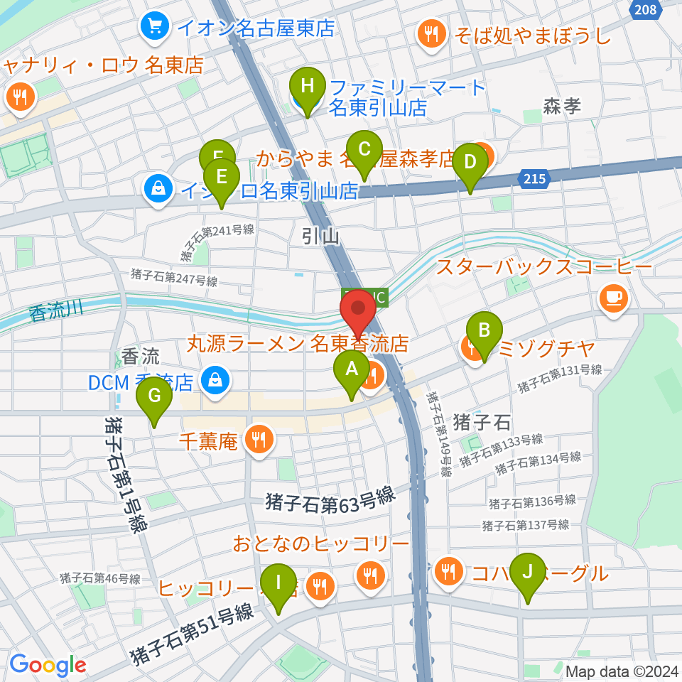 安達チェンバロ工房周辺のコンビニエンスストア一覧地図