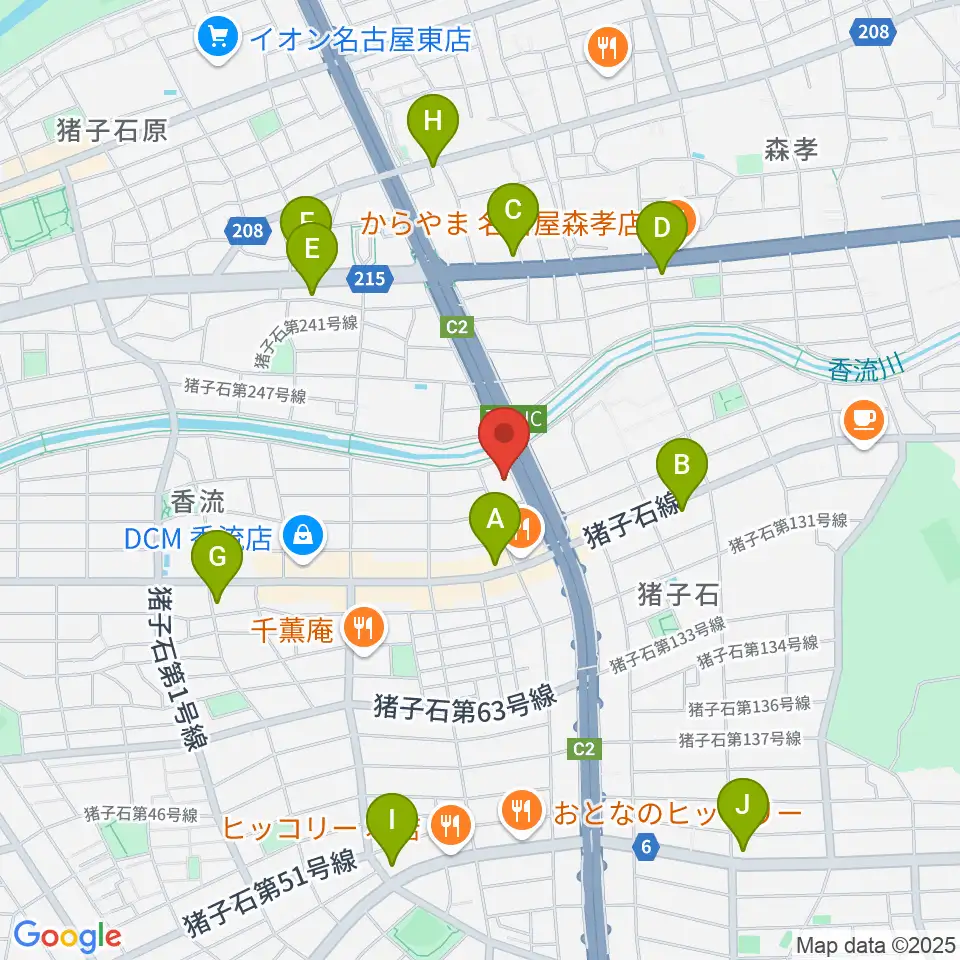 安達チェンバロ工房周辺のコンビニエンスストア一覧地図