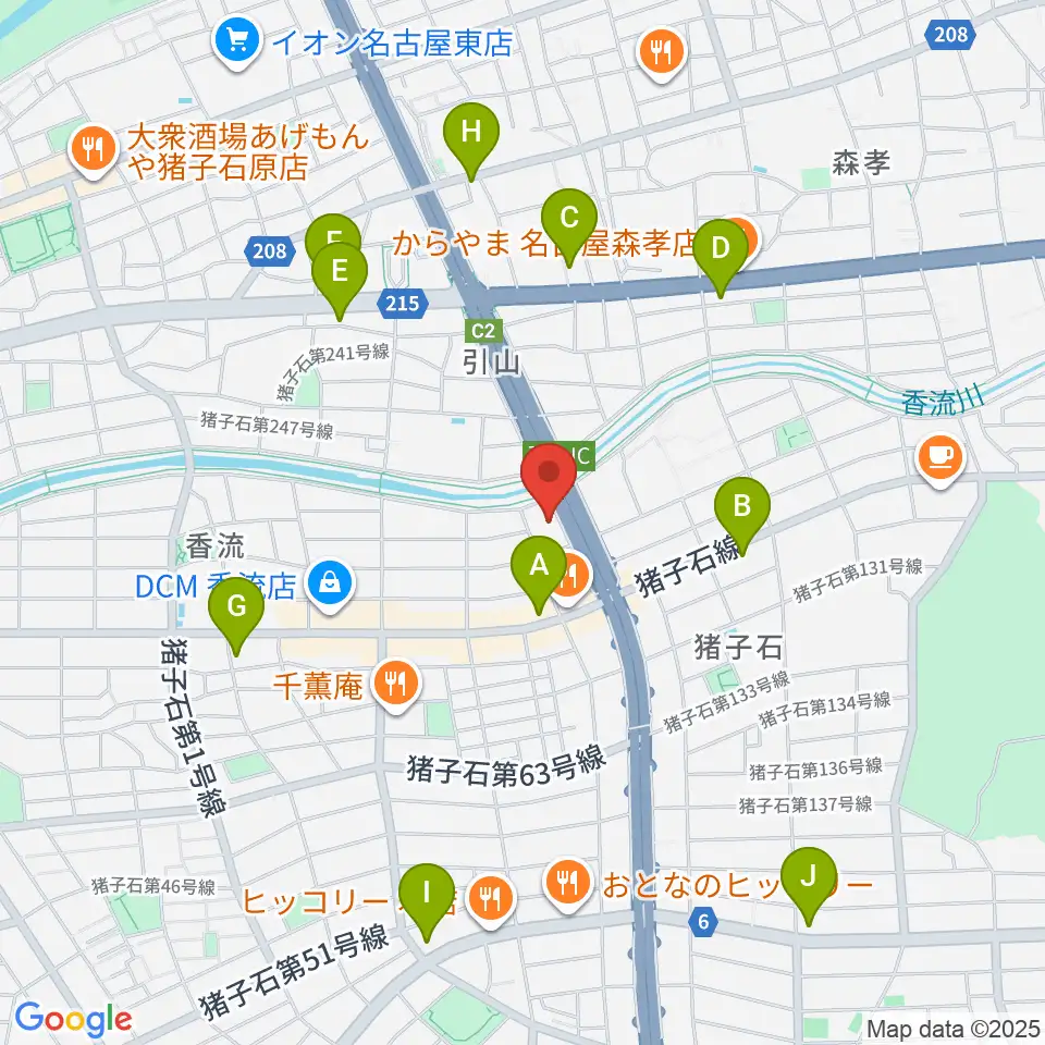 安達チェンバロ工房周辺のコンビニエンスストア一覧地図